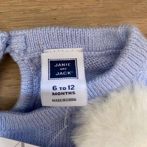Janie and Jack 6-12 mo. Periwinkle sweater. - Picture 2 of 2